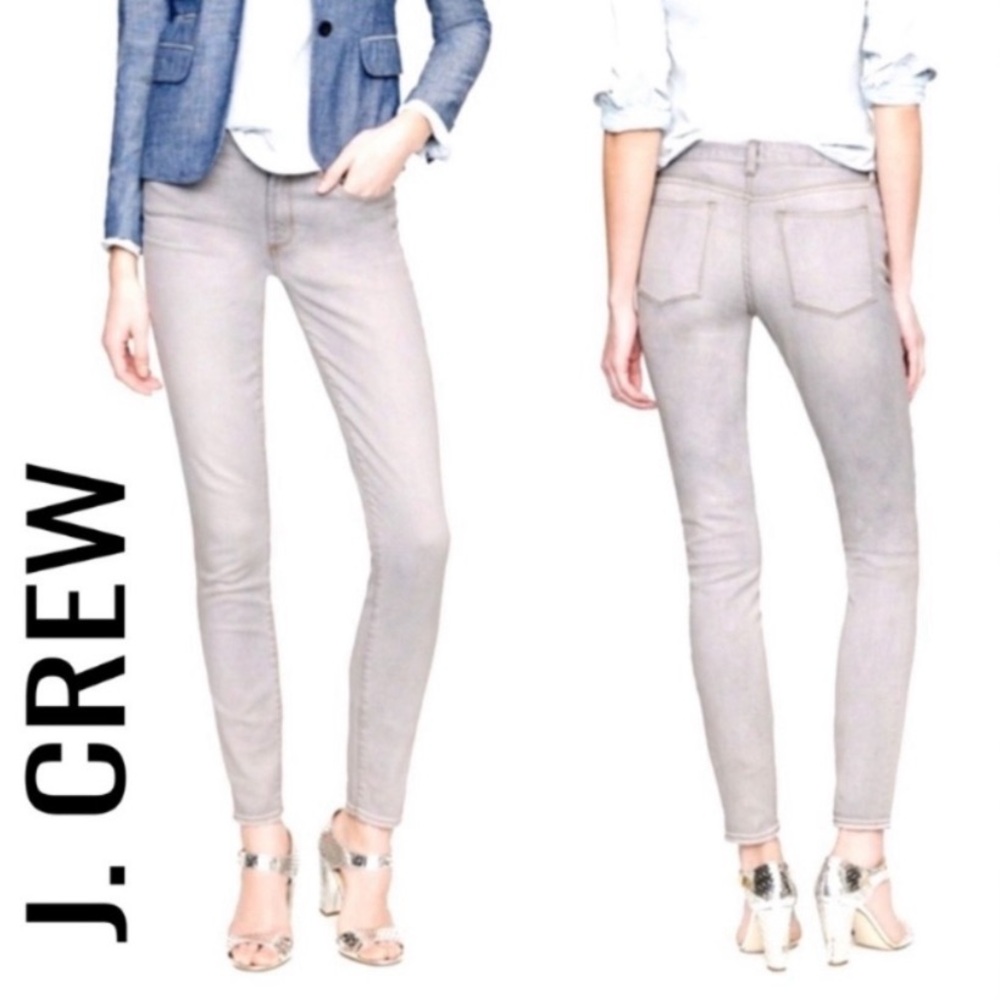 J. Crew Toothpick Gray Skinny Stretch Ankle Jeans Women’s Size 27